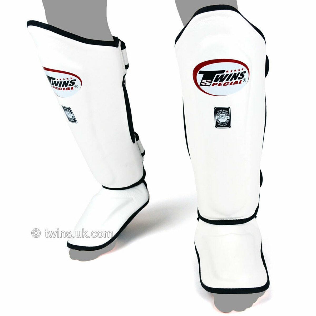 Twins SGL10 Double Padded Leather Shin Pads from Made4Fighters