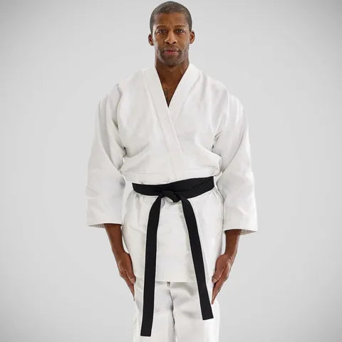 Martial artist wearing a Bytomic karate uniform