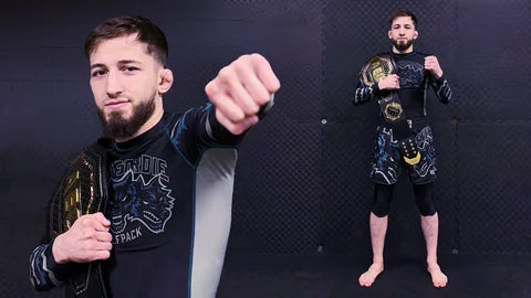 Movsar Ibragimov wearing PRiDEorDiE fightwear