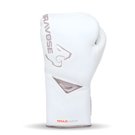 Bravose Titan Grip BBBOFC Horsehair Professional Fight Gloves White
