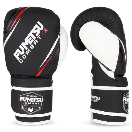 Black/White Fumetsu Shield Kids Boxing Gloves 4oz  