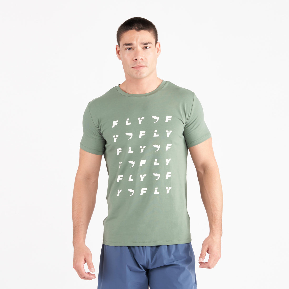 Fly Monogram Tee Green