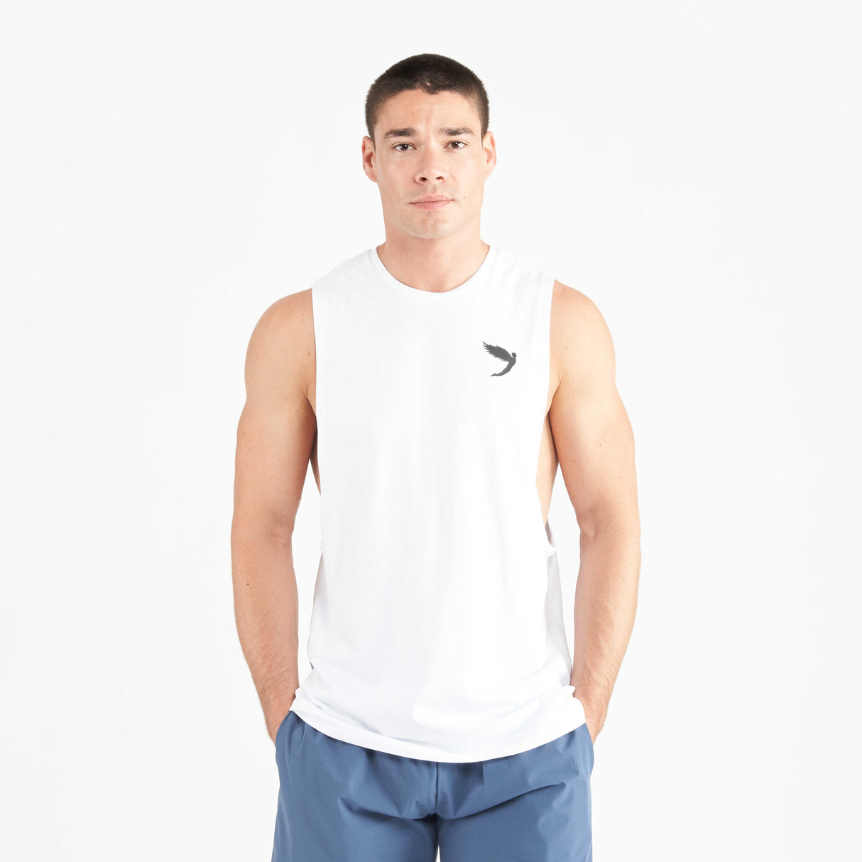 Fly Small Logo Tank White