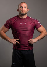 Adapt Jiu-Jitsu Mens Prism Rash Guard Maroon