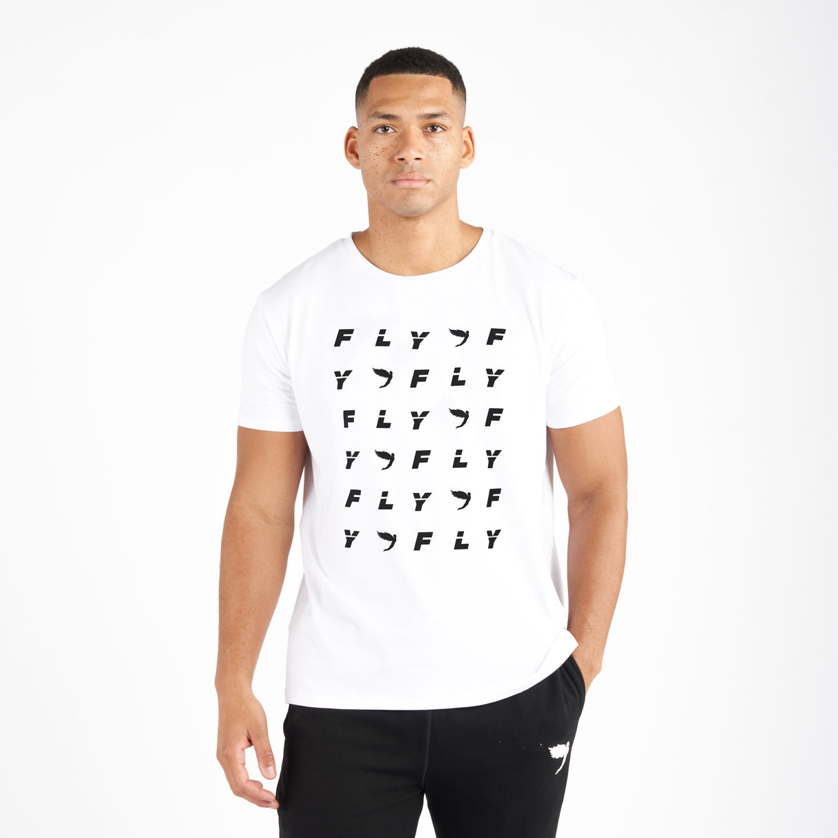 Fly Monogram Tee White