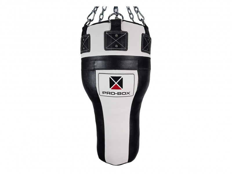 Pro-Box Leather Uppercut Bag Black/White