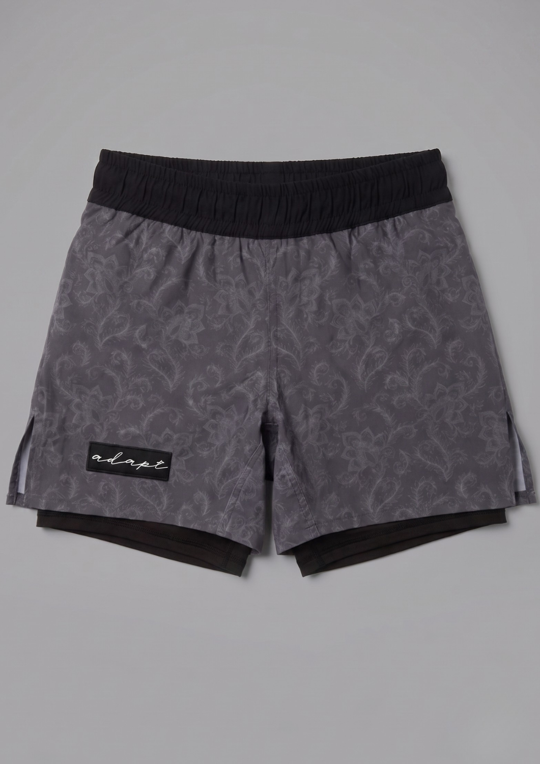 Adapt Jiu-Jitsu Dual-Layer Combination Shorts Dark Grey Paisley