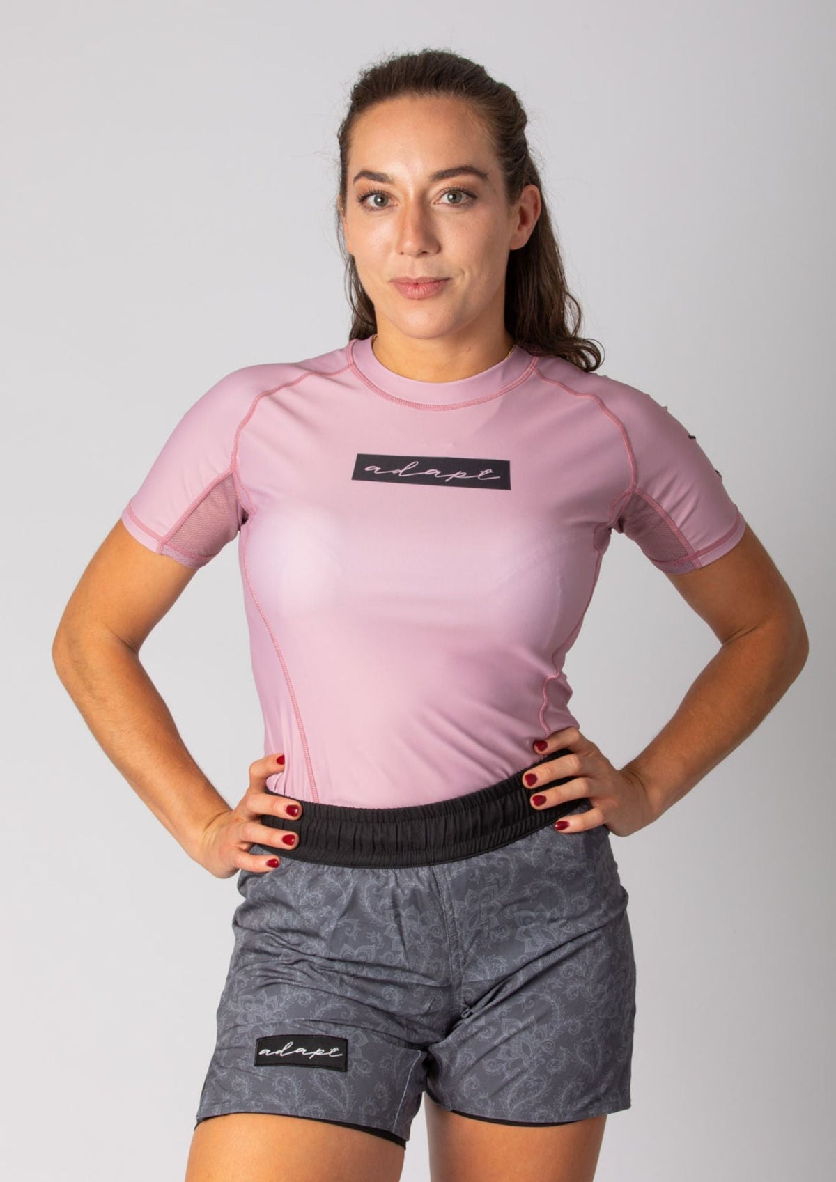 Adapt Jiu-Jitsu Womens Original Rash Guard Pink