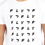 Fly Monogram Tee White