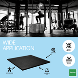 Sprung 30mm PRO Rubber Gym Floor Tiles - Heavy Duty - Black