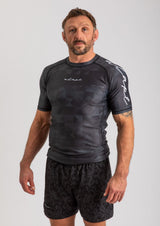 Adapt Jiu-Jitsu Mens Prism Rash Guard Black