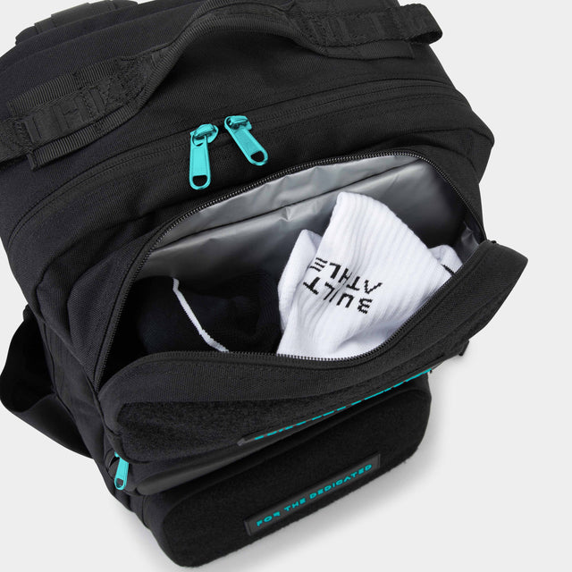 Built For Athletes Hybrid 35L Backpack Black/Aqua