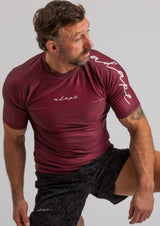 Adapt Jiu-Jitsu Mens Prism Rash Guard Maroon