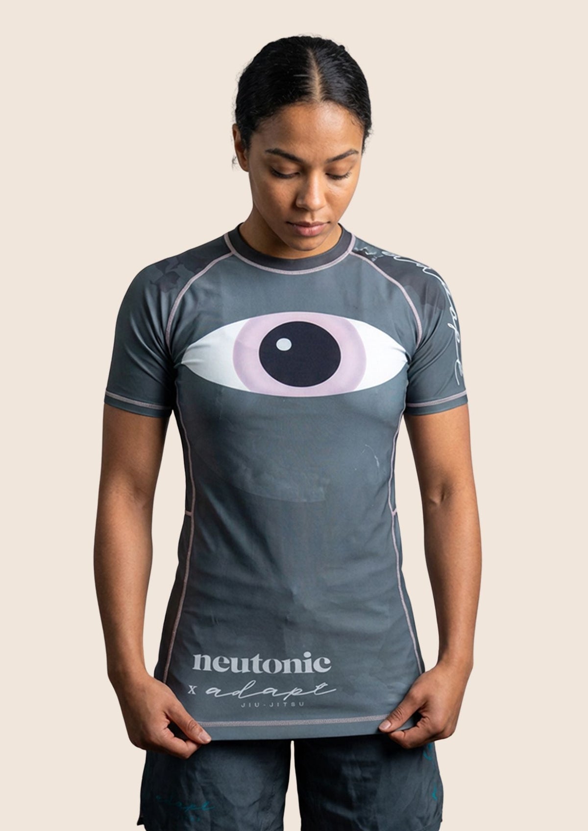Adapt Jiu-Jitsu Womens Neutonic x Adapt Comp Team Rash Guard Gunmetal Grey