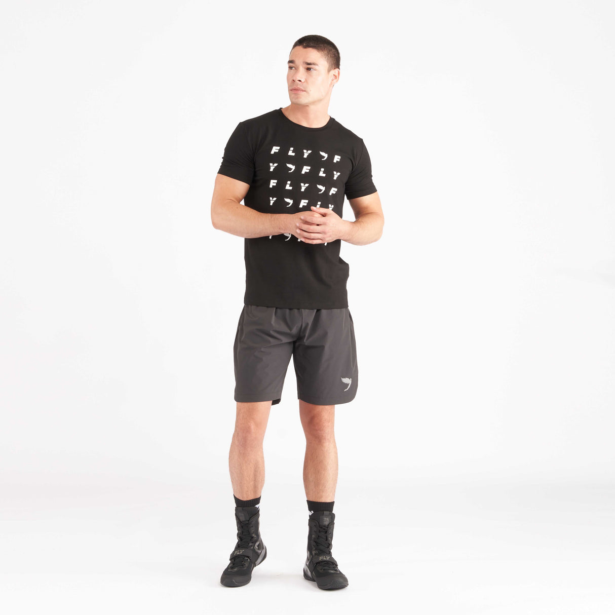 Fly Monogram Tee Black