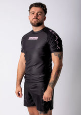 Adapt Jiu-Jitsu Mens Original Rash Guard Pink on Black