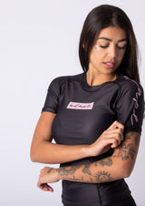 Adapt Jiu-Jitsu Womens Original Rash Guard Pink on Black