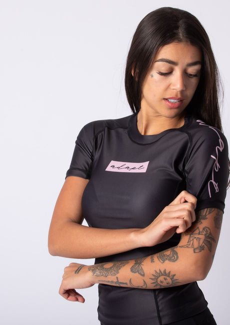 Adapt Jiu-Jitsu Womens Original Rash Guard Pink on Black