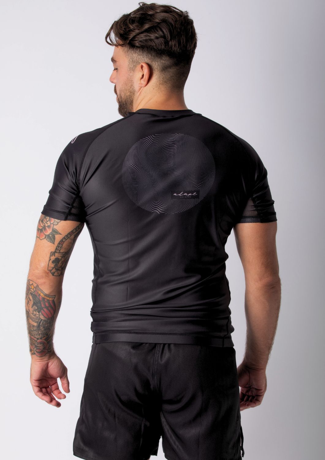 Adapt Jiu-Jitsu Mens Original Rash Guard Pink on Black
