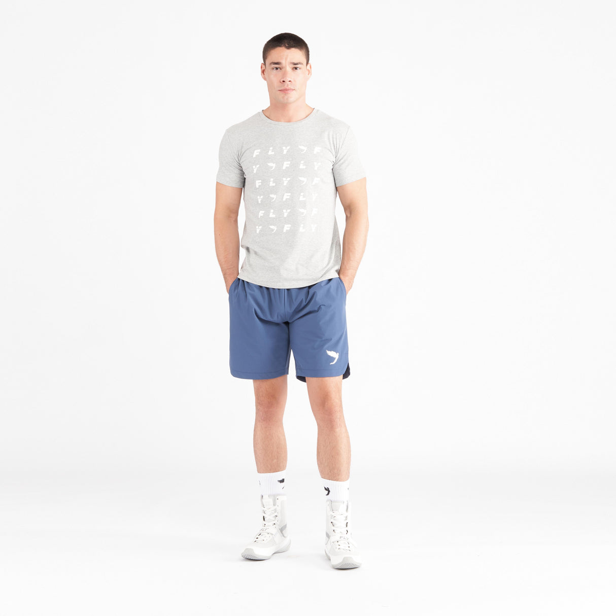 Fly Monogram Tee Grey