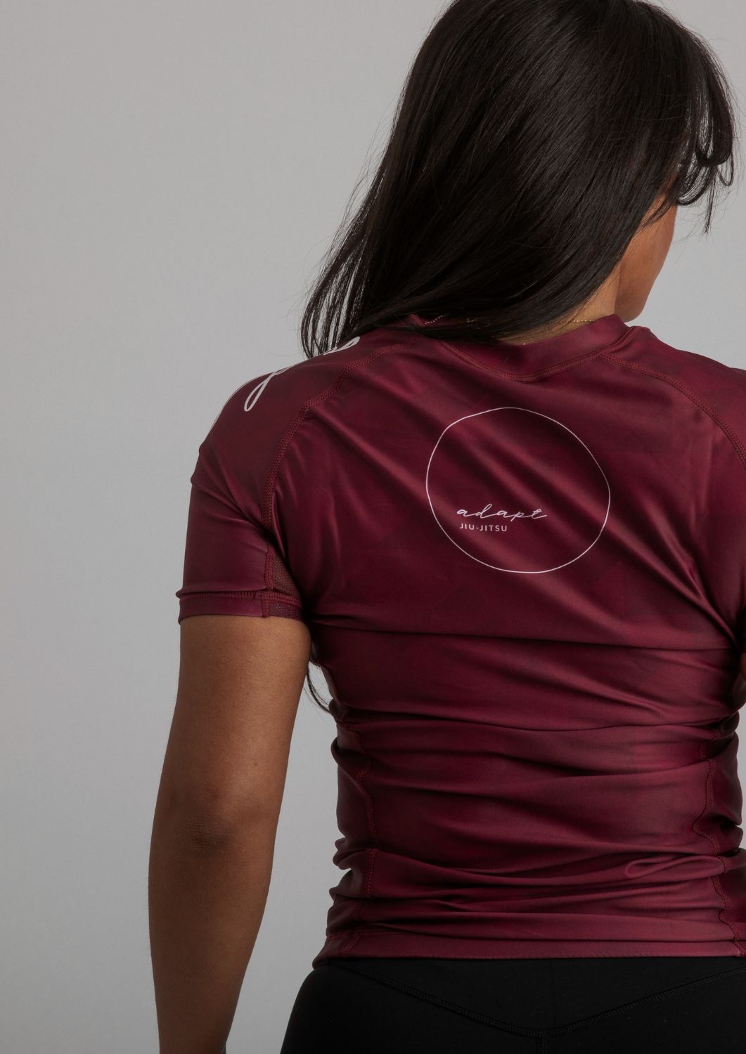 Adapt Jiu-Jitsu Womens Prism Rash Guard Maroon