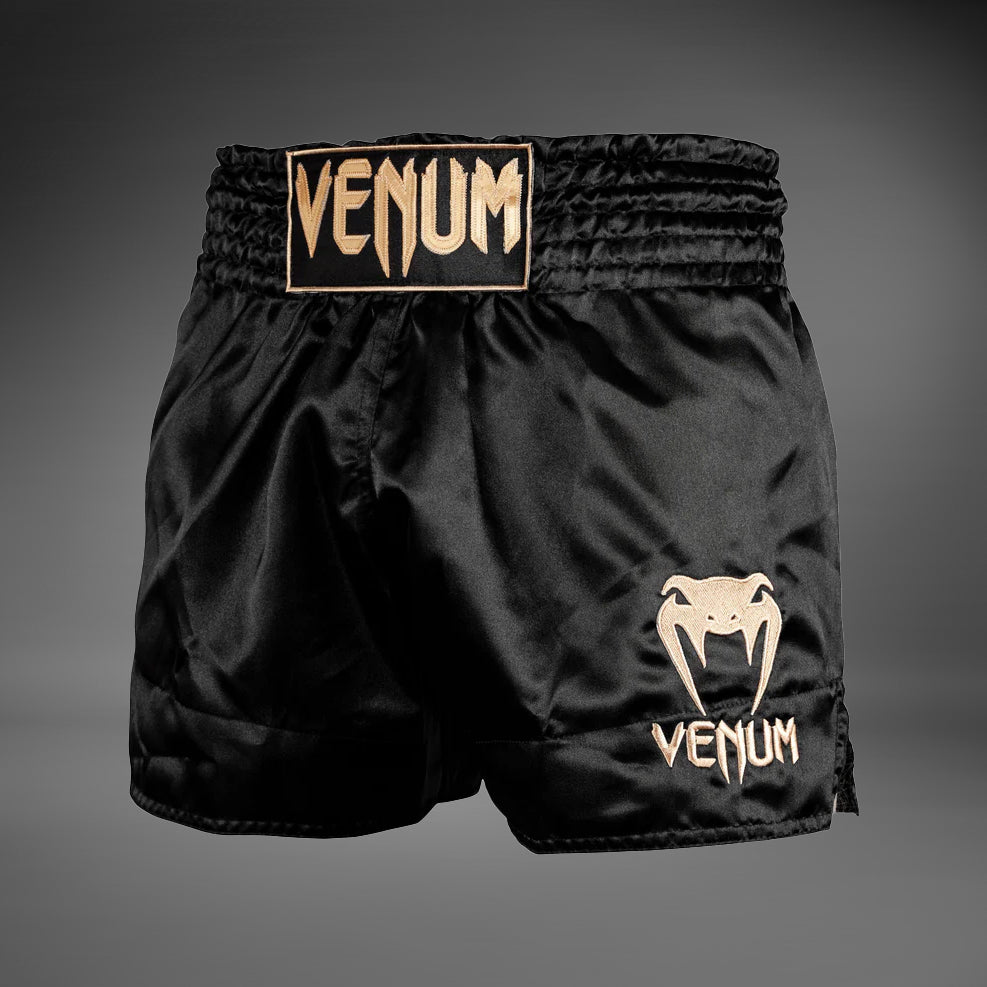 Venum Classic Muay Thai Shorts Black/Gold - front