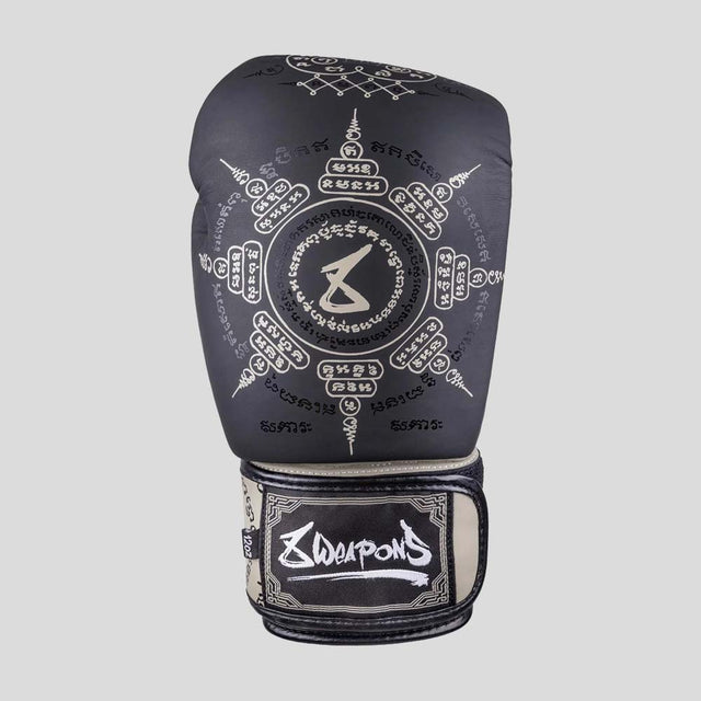 8 Weapons 8 Ways Yant Boxing Gloves Black/Sand