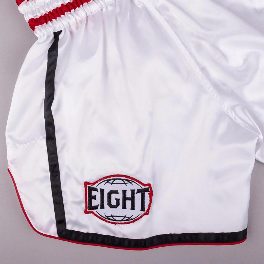 8 Weapons Bangkok Muay Thai Shorts White/Black