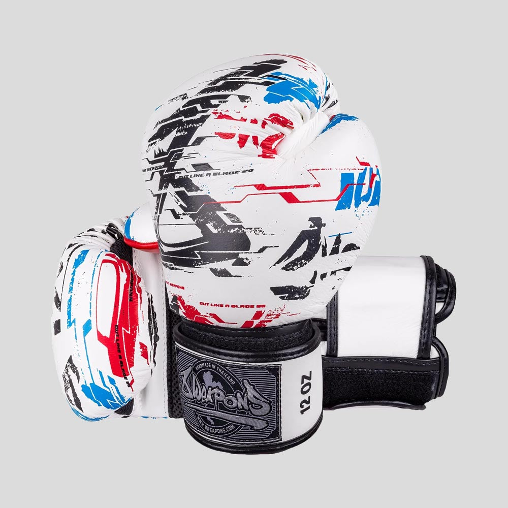 8 Weapons Cut Like a Blade 2.0 Boxing Gloves White