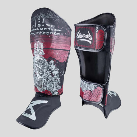 8 Weapons Hanuman Yant Shin Guards Black/Red