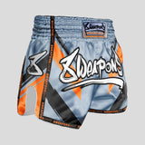 8 Weapons Shift Muay Thai Shorts Ice Grey/Orange