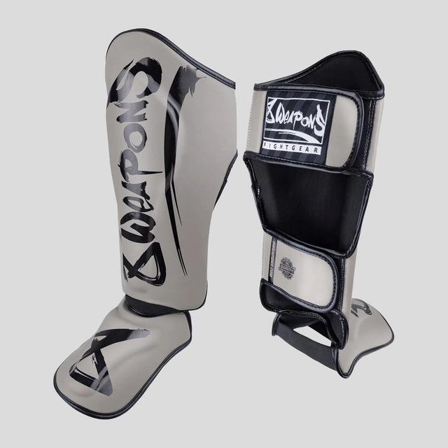 8 Weapons Unlimited 2.0 Shin Guards Sand/Black