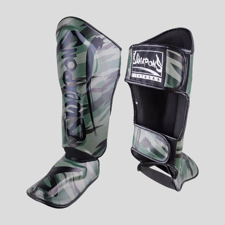 8 Weapons Unlimited 2.0 Shin Guards Woodland Camo