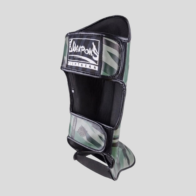 8 Weapons Unlimited 2.0 Shin Guards Woodland Camo