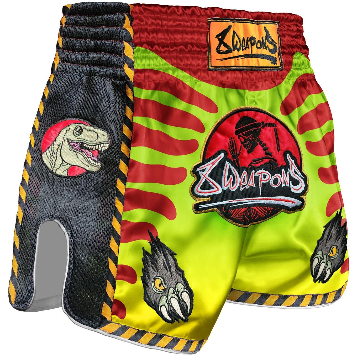 8 Weapons Jurassic Muay Thai Shorts Green