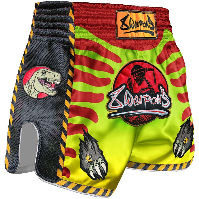 8 Weapons Jurassic Muay Thai Shorts Green