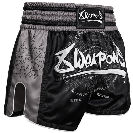 8 Weapons 8 Ways Yant 2.0 Muay Thai Shorts Black/Black