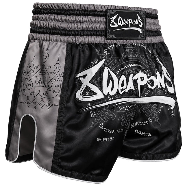 8 Weapons 8 Ways Yant 2.0 Muay Thai Shorts Black/Black