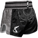 8 Weapons 8 Ways Yant 2.0 Muay Thai Shorts Black/Black - view 2