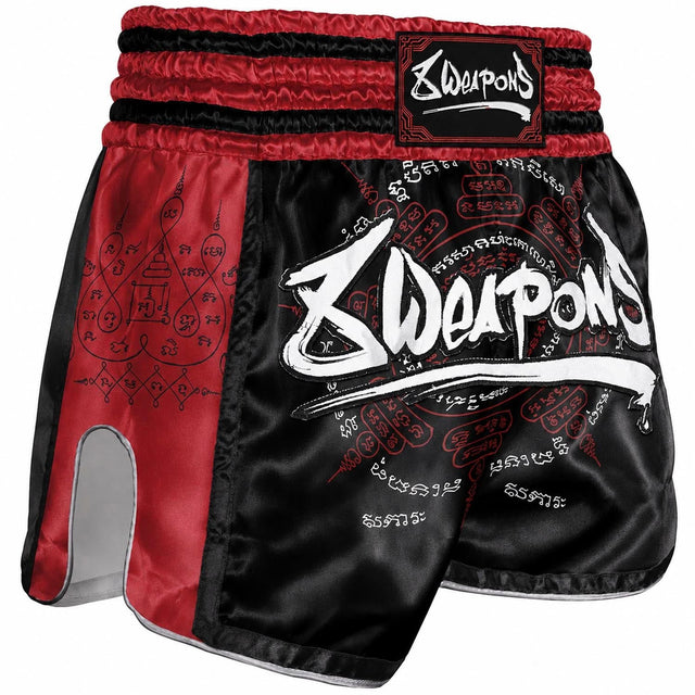 8 Weapons 8 Ways Yant 2.0 Muay Thai Shorts Black/Bordeaux