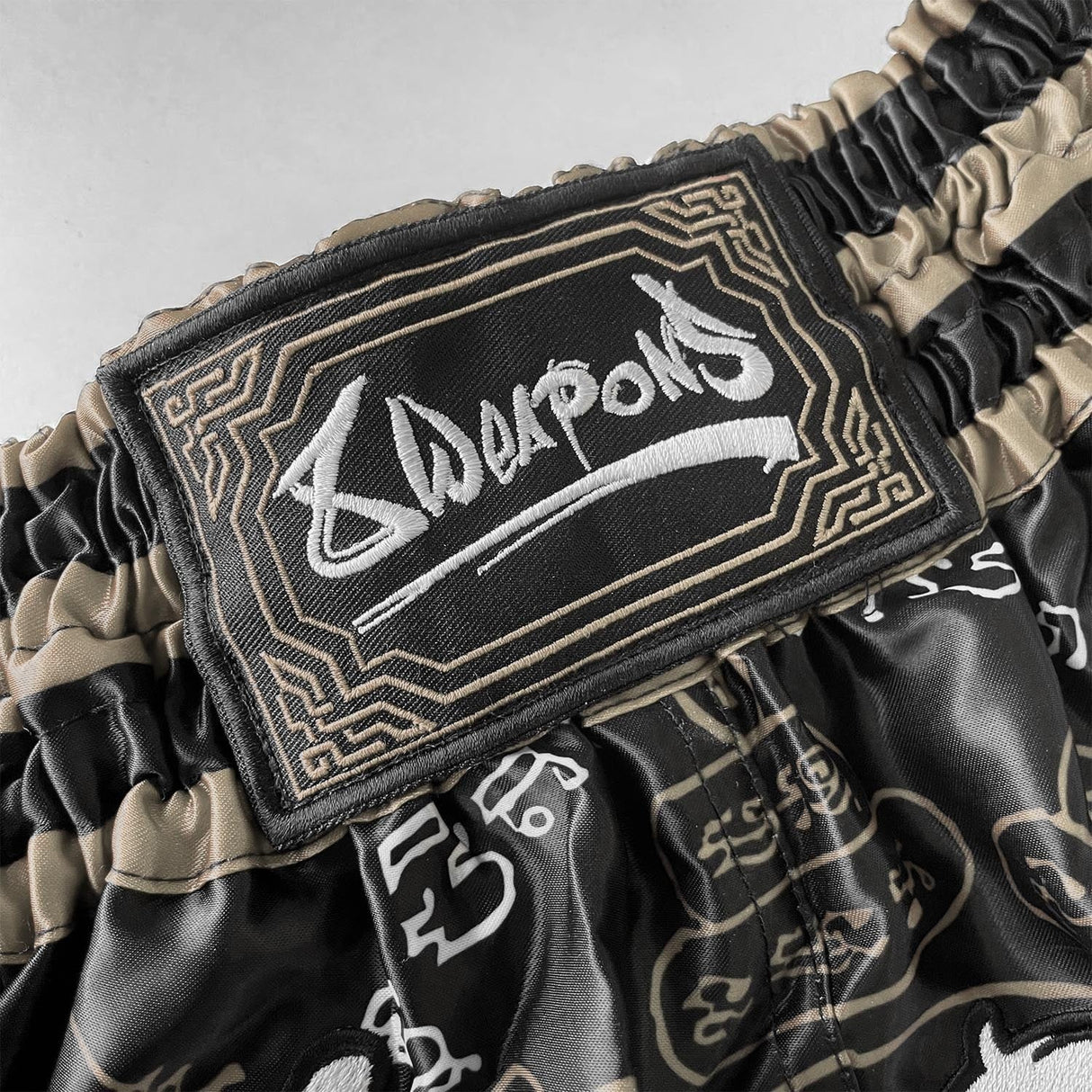 8 Weapons 8 Ways Yant 2.0 Muay Thai Shorts Black/Sand - view 3