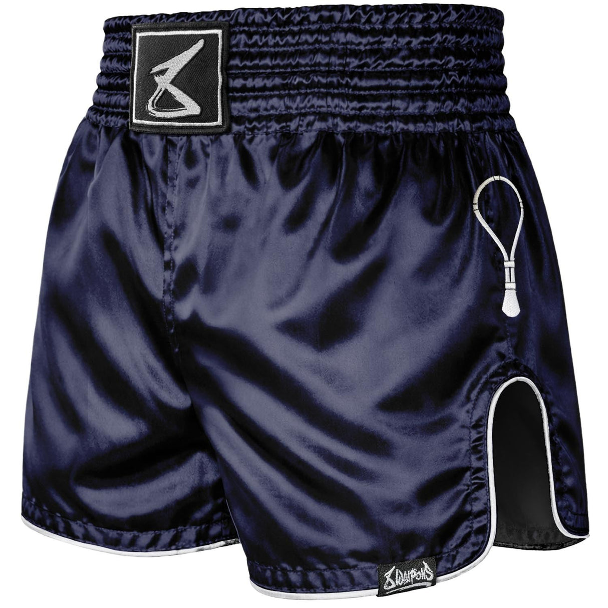 8 Weapons Mongkol Muay Thai Shorts Navy/White