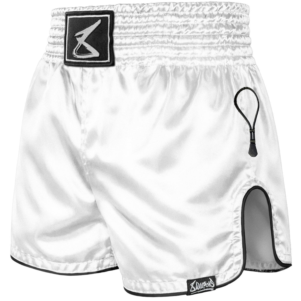 8 Weapons Mongkol Muay Thai Shorts White/Black