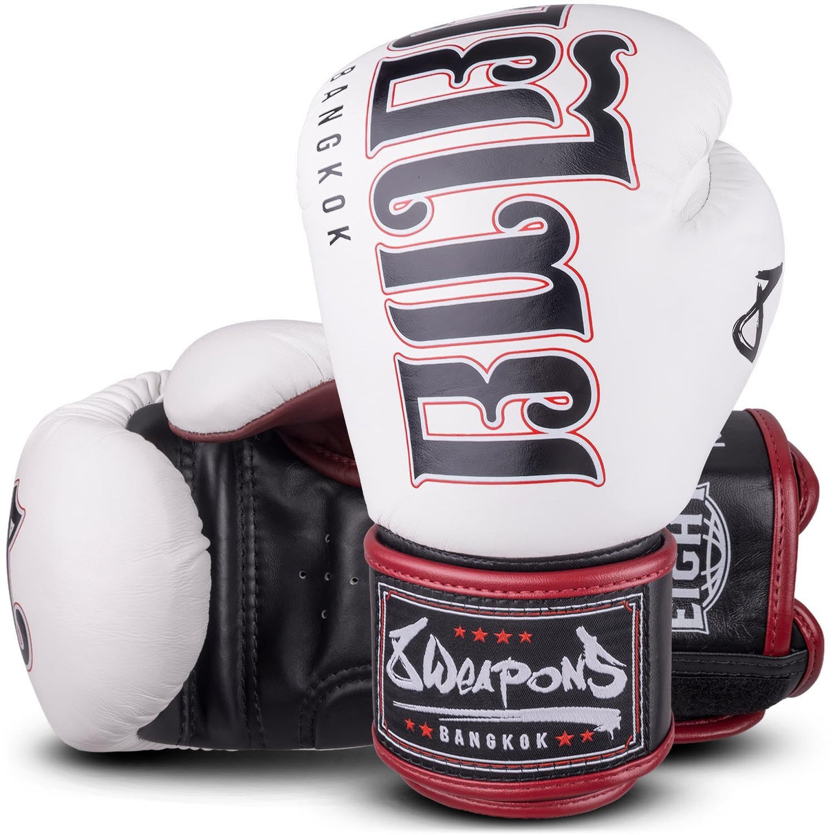 8 Weapons Bangkok Boxing Gloves White/Black - view 2