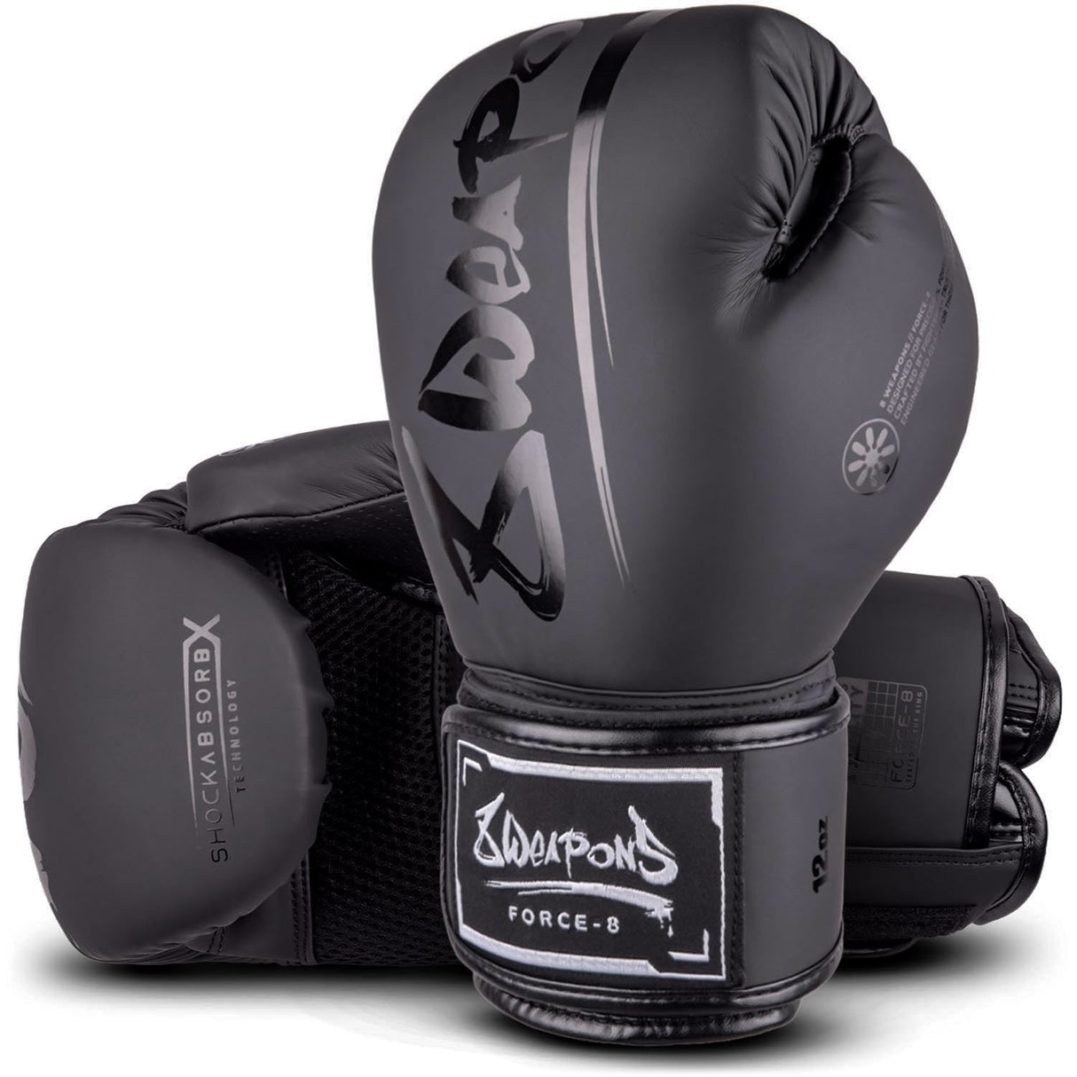 8 Weapons Force 8 Boxing Gloves Black/Black