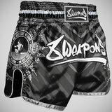 8 Weapons 8 Ways Yant Muay Thai Shorts Black/Silver