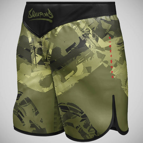 8 Weapons Hit 2.0 Fight Shorts Olive/Black