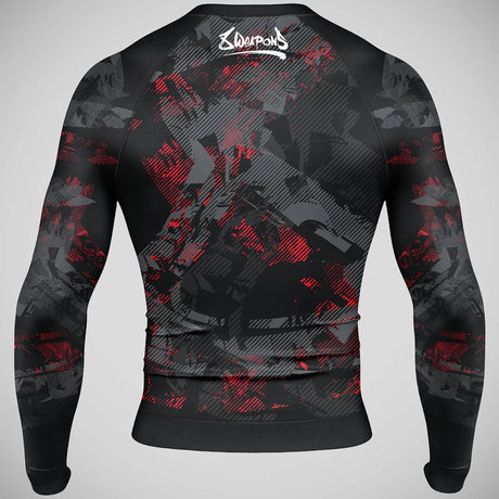 8 Weapons Hit 2.0 Long Sleeve Rash Guard Black/Red