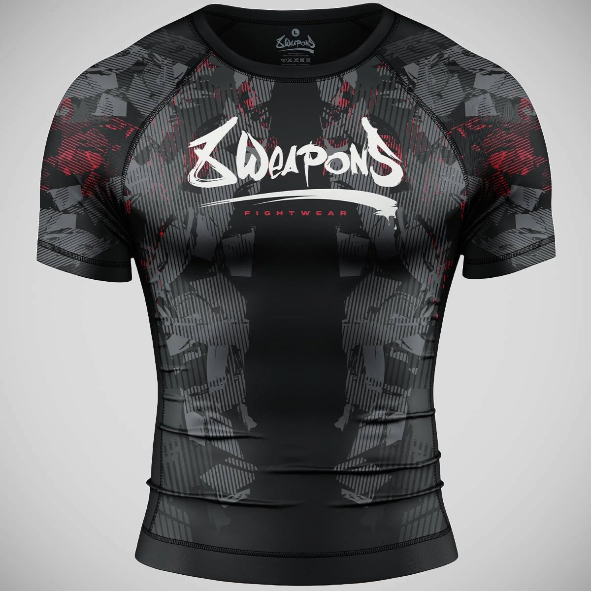 8 Weapons Frappe 2.0 Rash Guard Black / Red à manches courtes