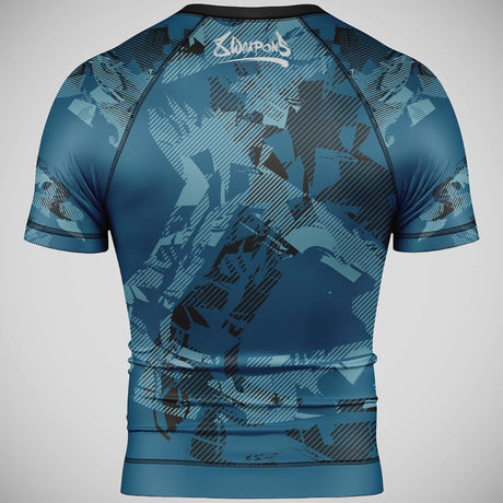 8 Weapons Hit 2.0 Short Sleeve Rash Guard Navy/Black